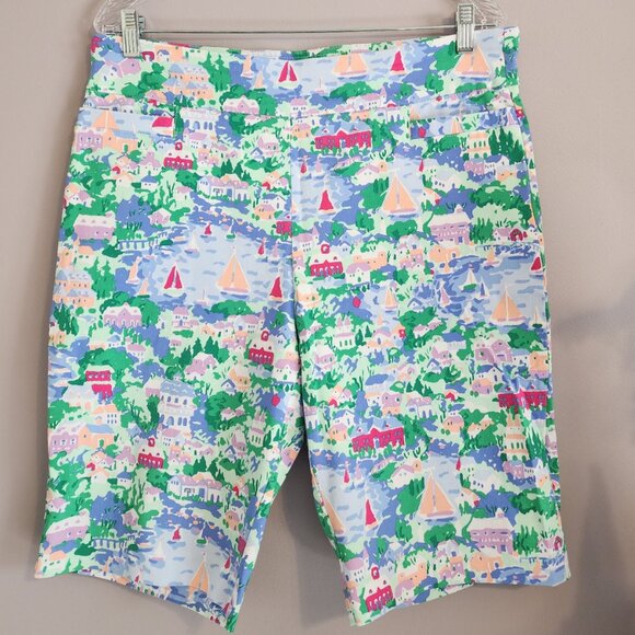 Kim Rogers Pants - Kim Rogers Pull on Stretch Bermuda Shorts Size 14